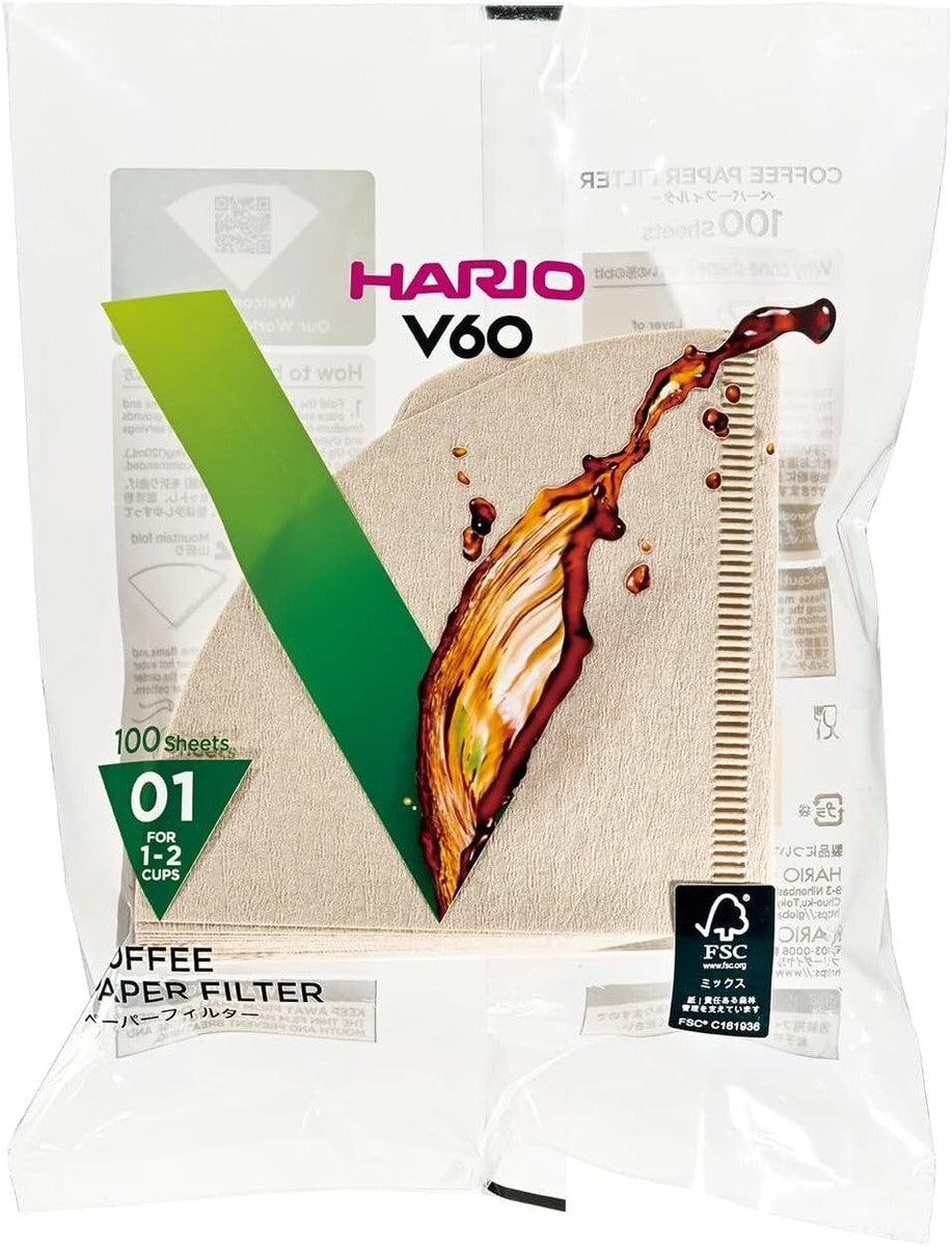 Фильтры Hario V60 01 — 100 шт.